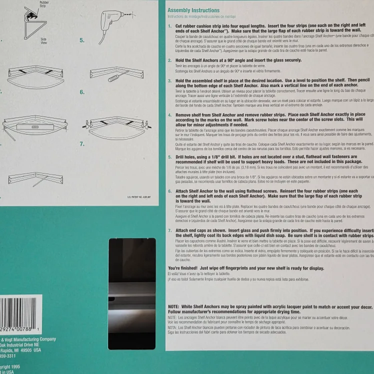 🆕Clear Tempered Corner Glass Shelf Kits image indicator(4)