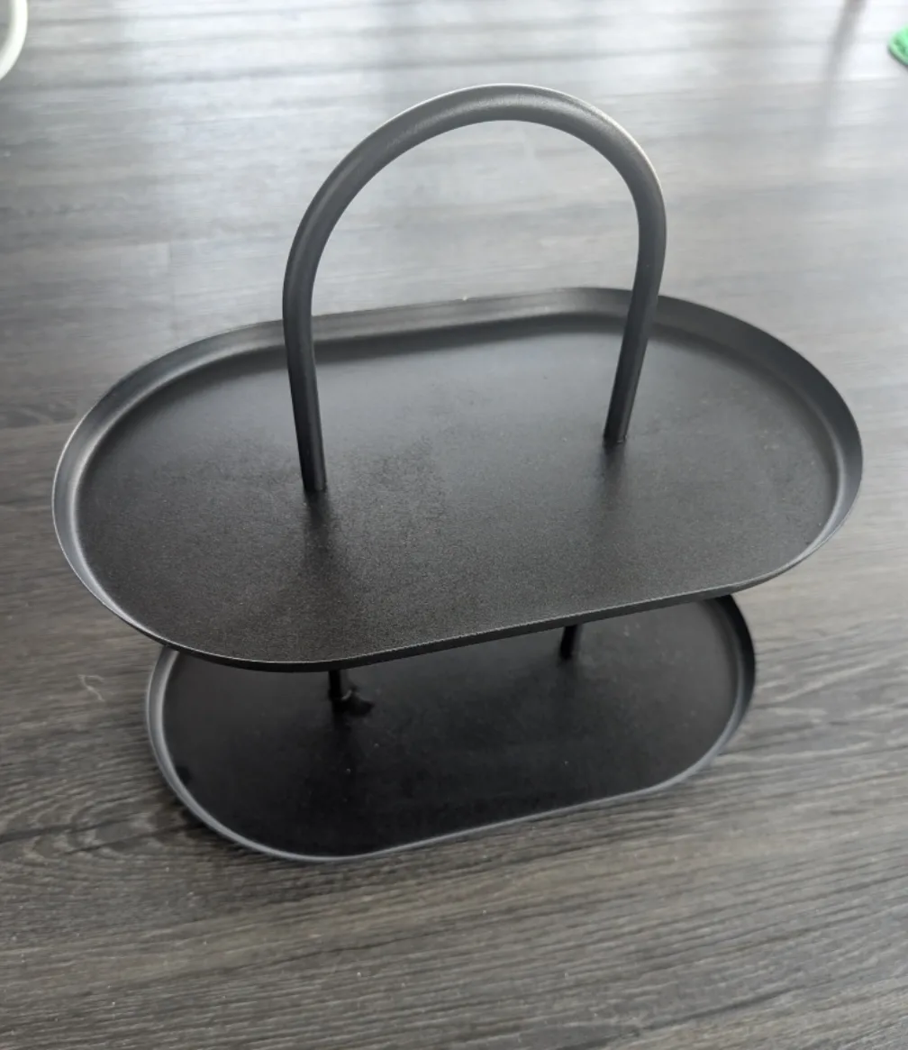 IKEA SOMMARÖGA Serving Stand - Two Tiers, Black thumbnail