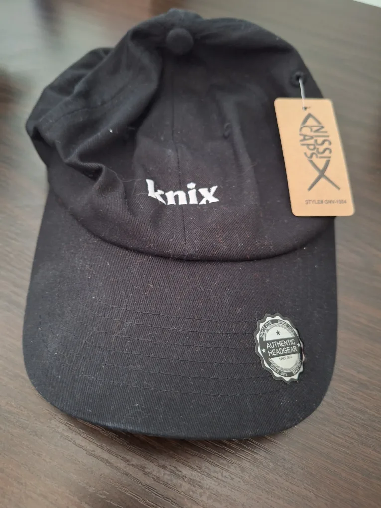 Knix Black Baseball Cap - Authentic Headgear thumbnail