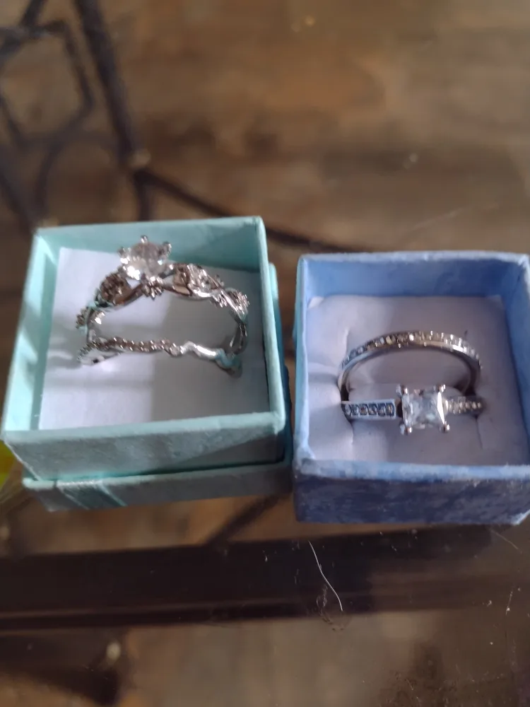 Two Silver Rings in Boxes thumbnail