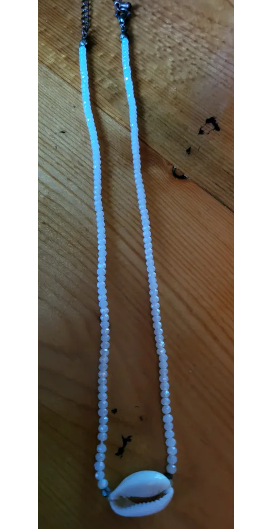 Cowrie Shell Beaded Necklace thumbnail