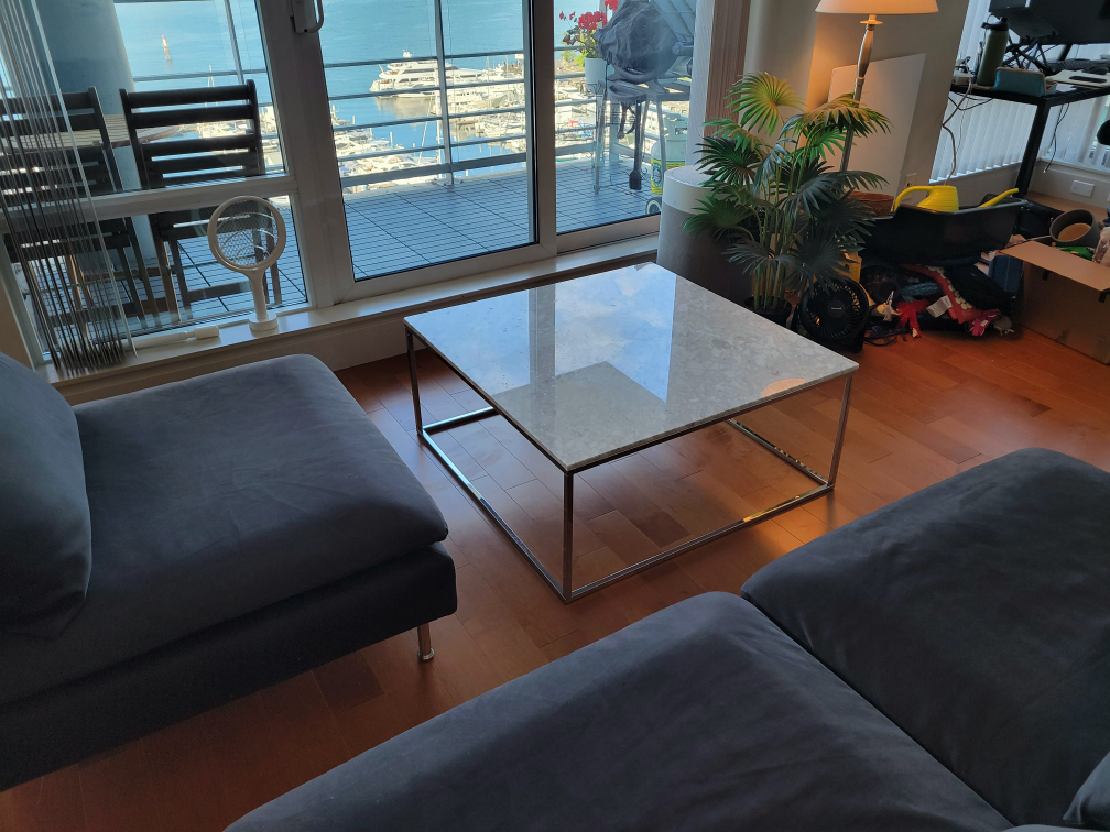 Marble Top & Chrome Coffee Table - photo 3