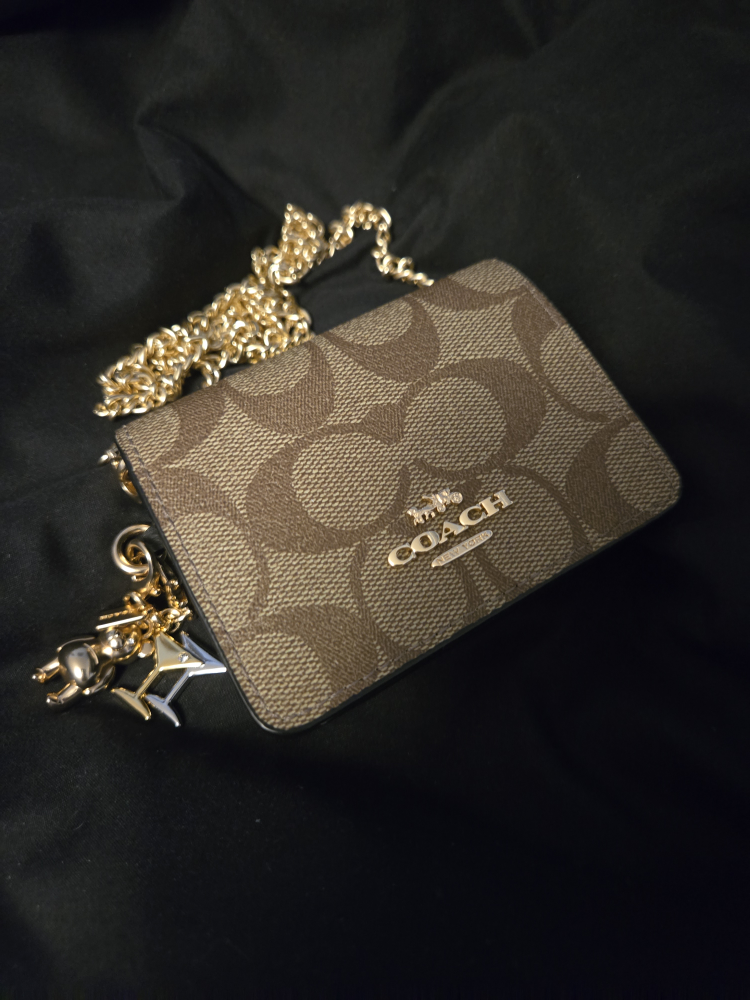Coach Card Case on a Chain