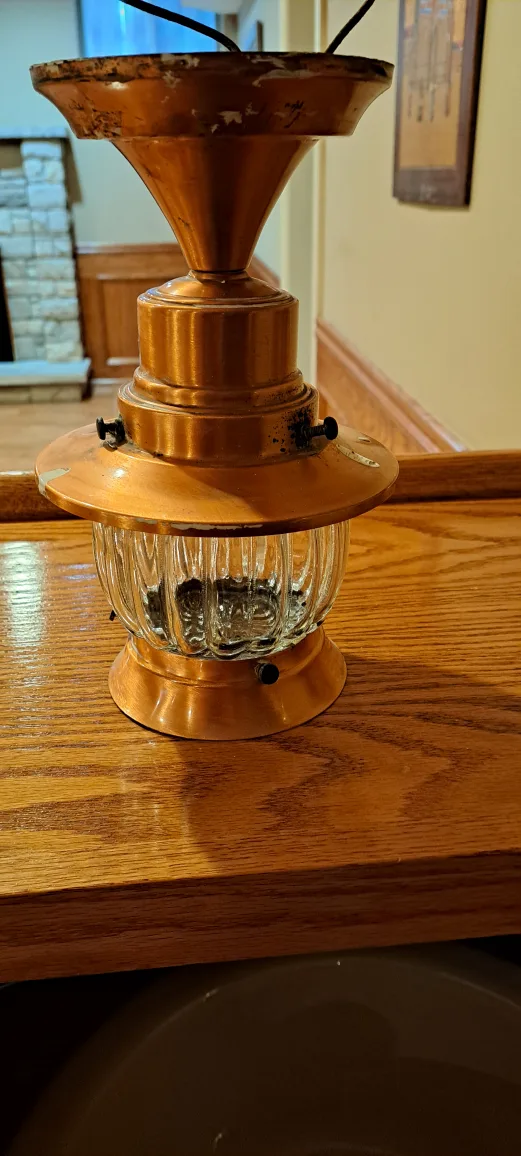 Ceiling light copper. vintage. thumbnail
