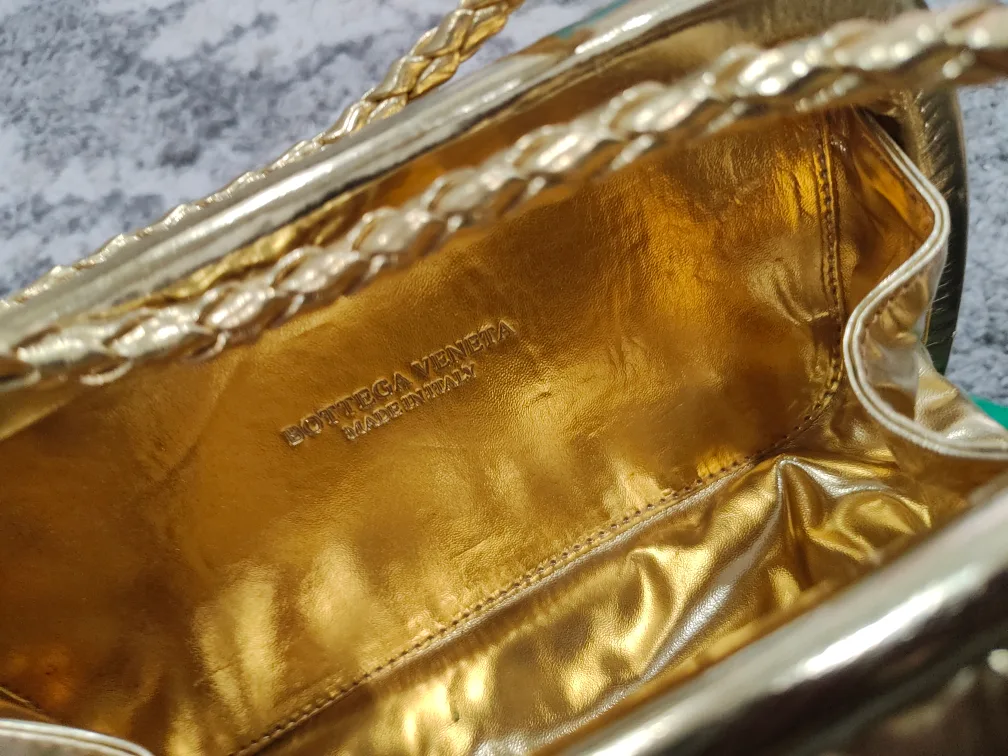 Bottega Veneta Gold Woven Clutch image indicator(7)
