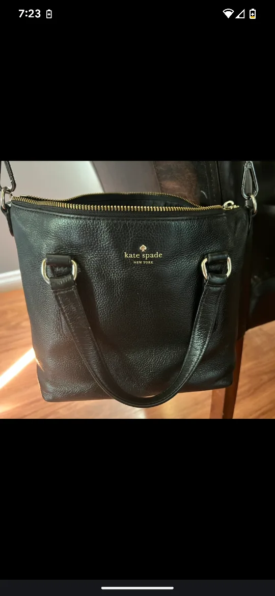 Kate Spade Black Leather Satchel thumbnail