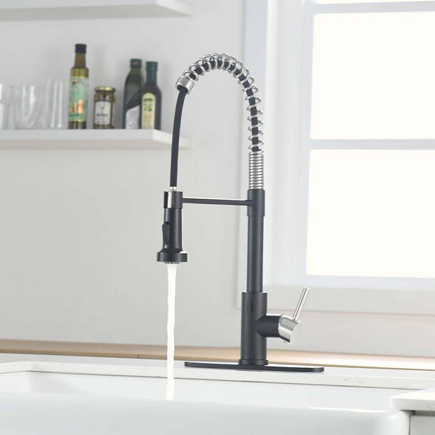 Touchless Kitchen Faucet with Digital Display - Black