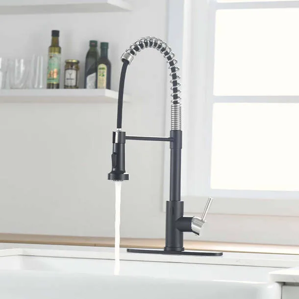 Touchless Kitchen Faucet with Digital Display - Black thumbnail