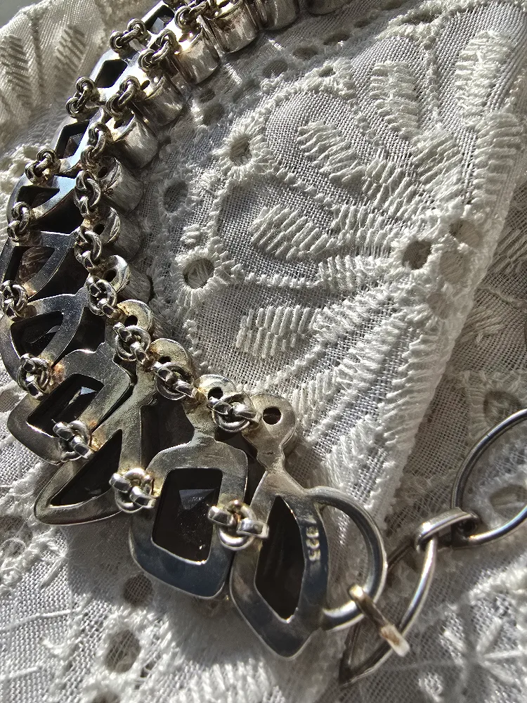 Faceted Smoky Quartz & Sterling Silver Necklace image indicator(4)