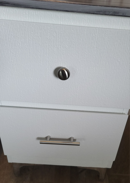 Pair of White 2-Drawer Nightstands - photo 3