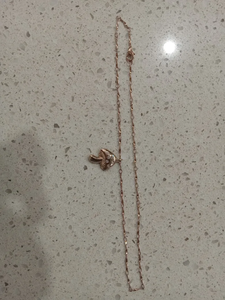 Rose Gold Mushroom Pendant Necklace thumbnail