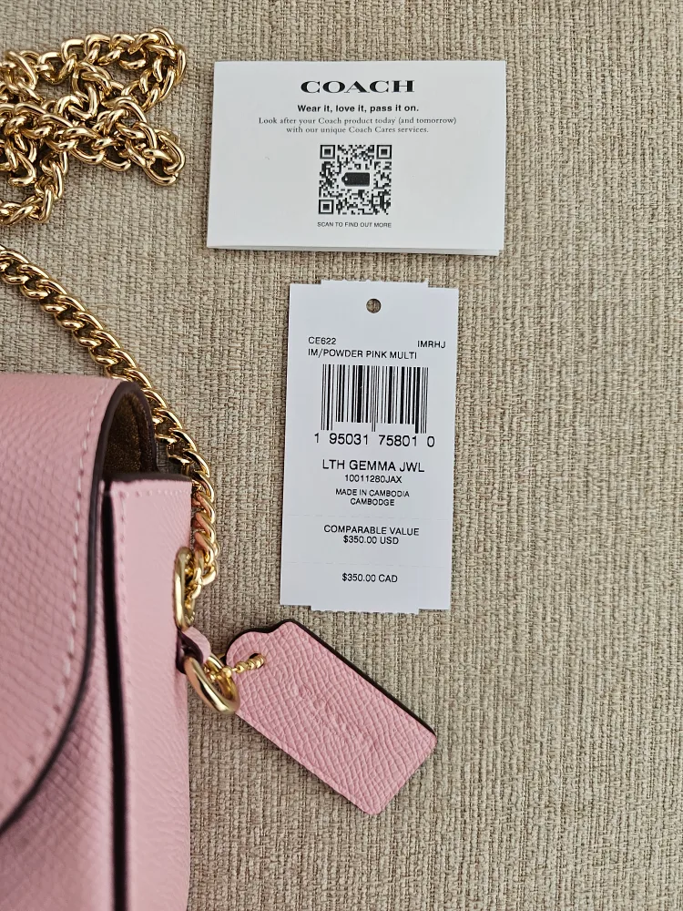 Authentic Coach Gemma Chain Crossbody - Pink image indicator(10)