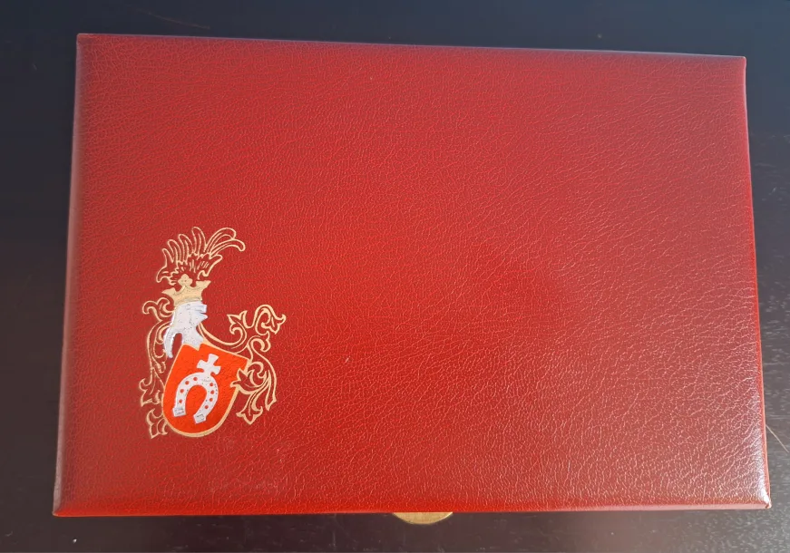 Vintage Lord  Buxton Red Leather Jewelry Box image indicator(2)