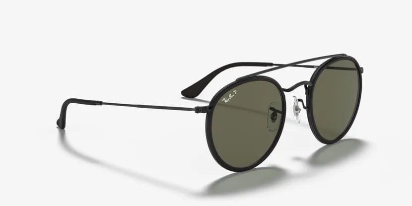 Ray-Ban Round Double Bridge Sunglasses - Black thumbnail