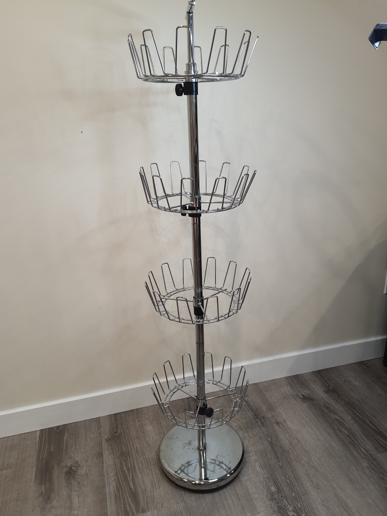 Chrome Rotating Shoe Rack
