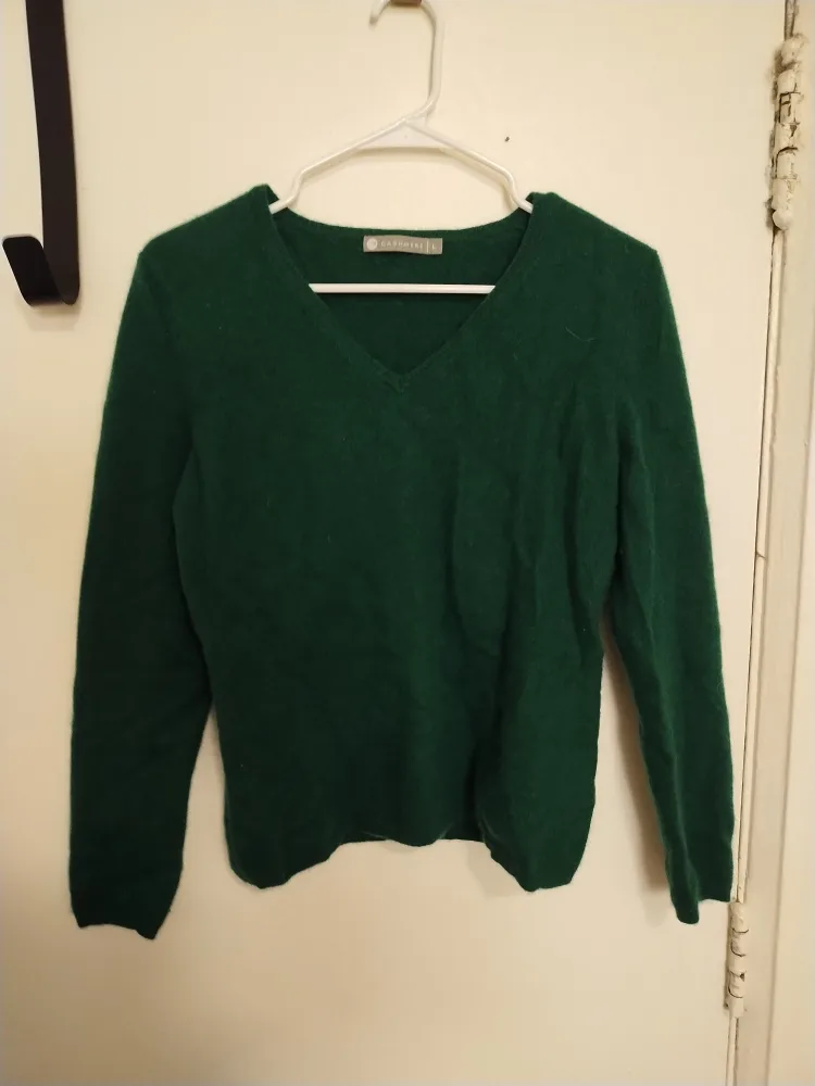 Cashmere Sweater - Size L - Green thumbnail