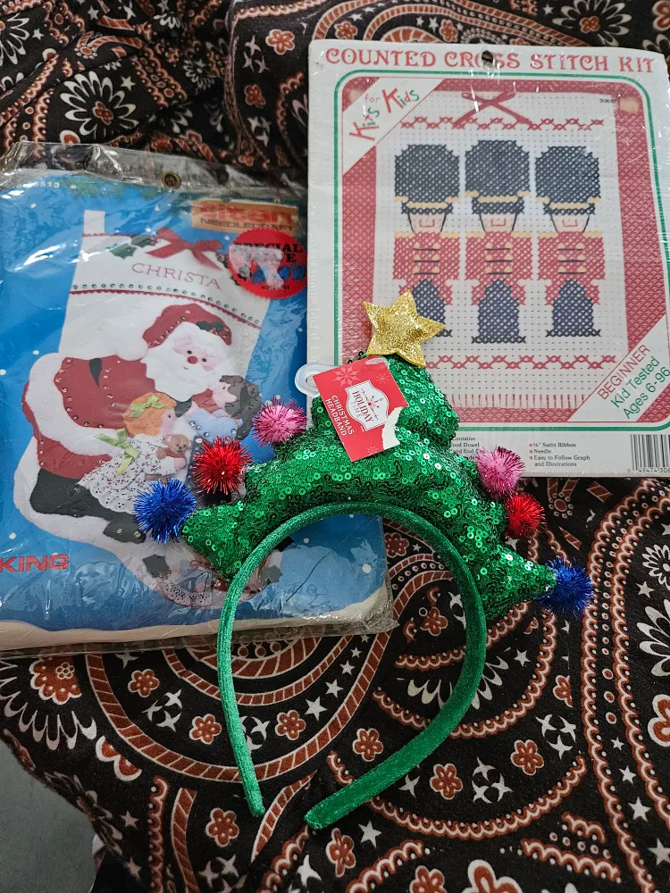 New Needlecraft Kit, crods stitch and head band thumbnail