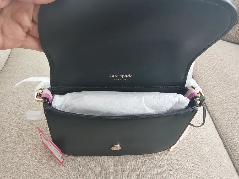 Brand New Kate Spade Green Leather Crossbody Bag image indicator(4)