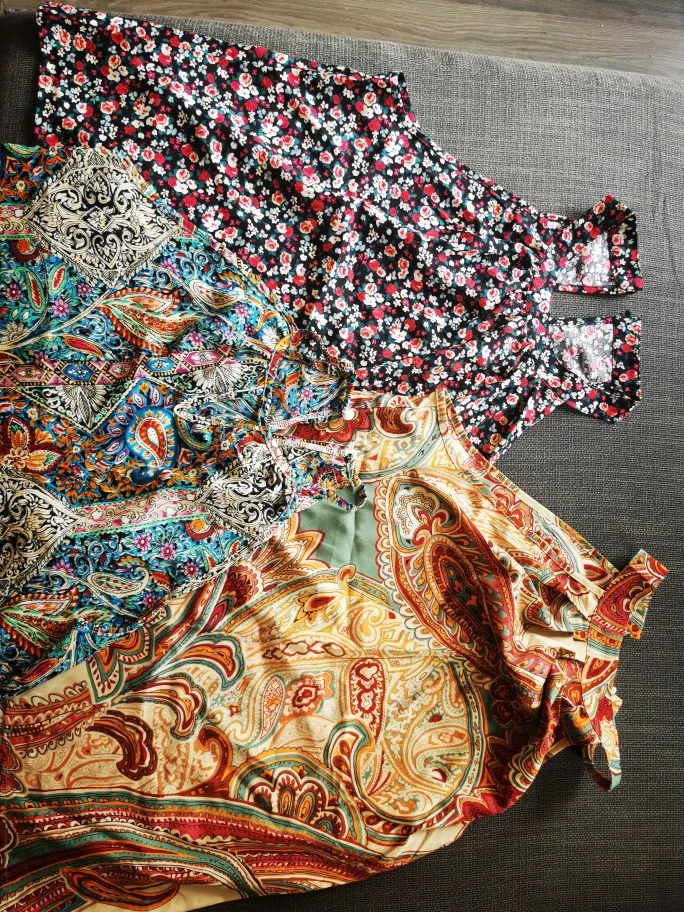 Assorted patterned tops and romper from temu thumbnail