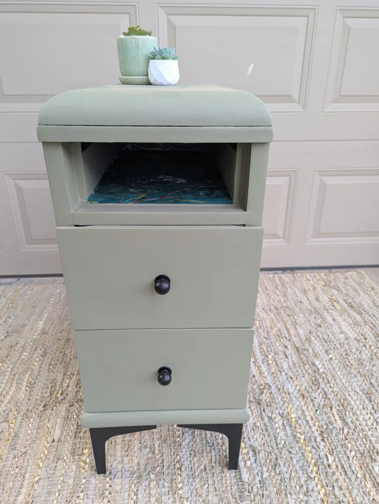 Newly refinished MCM waterfall night stand (single) image indicator(2)