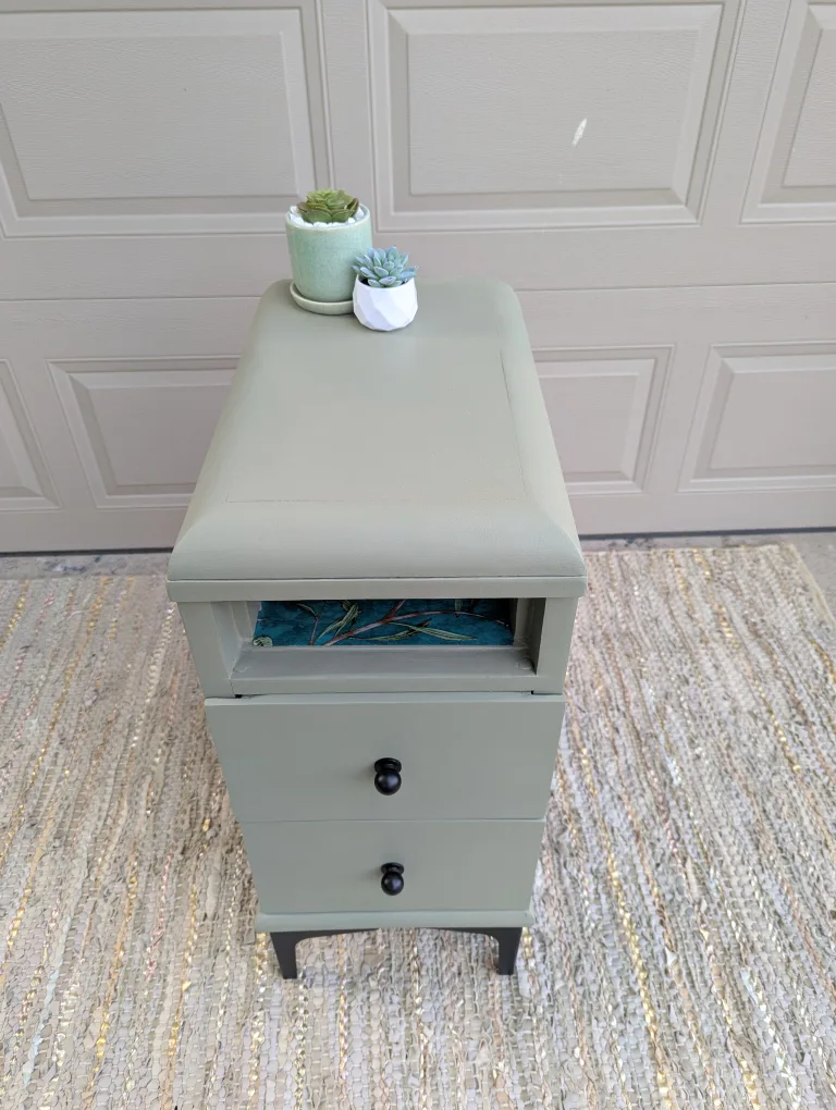 Newly refinished MCM waterfall night stand (single) image indicator(3)