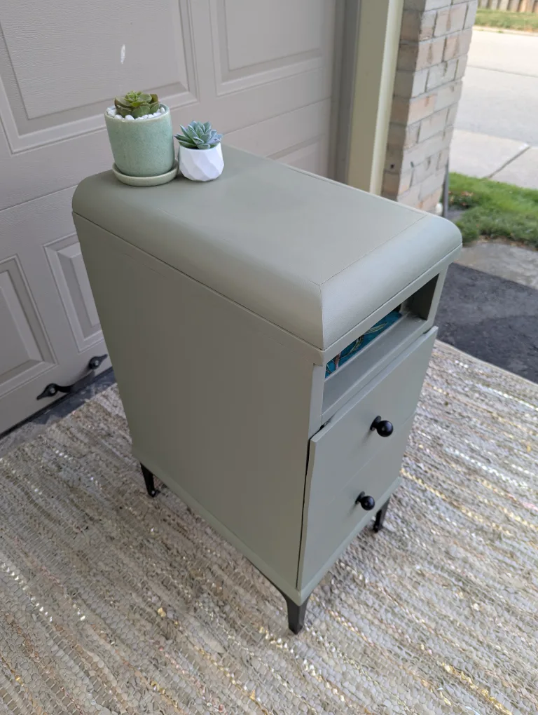 Newly refinished MCM waterfall night stand (single) image indicator(5)