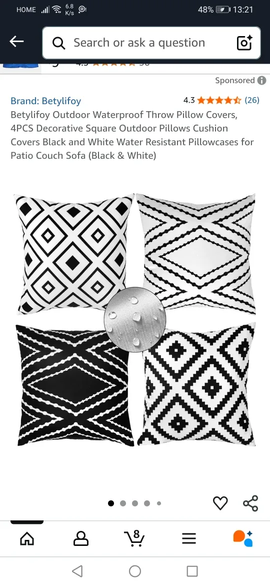 Betylifoy Outdoor Throw Pillow Covers (Set of 4) thumbnail