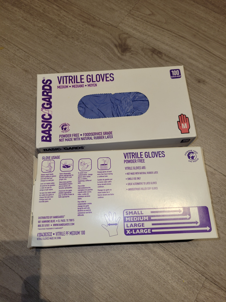 Basic Gards Vitrile Gloves - Medium, 2 Boxes - photo 2