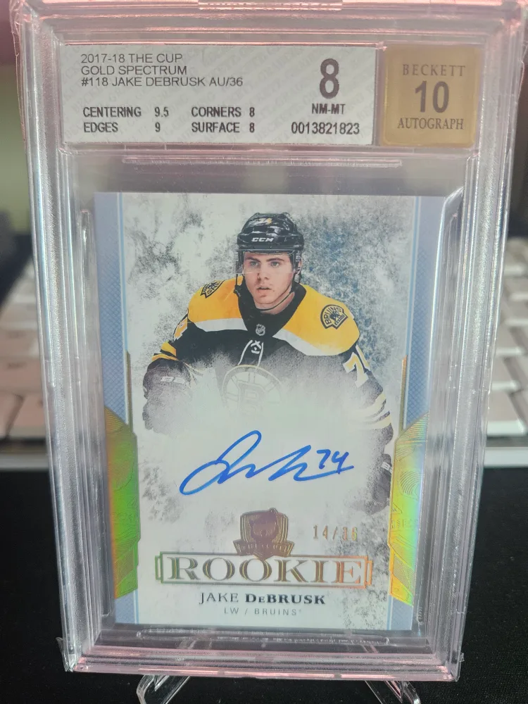 Jake DeBrusk Autograph Rookie Card - 2017-18 The Cup thumbnail