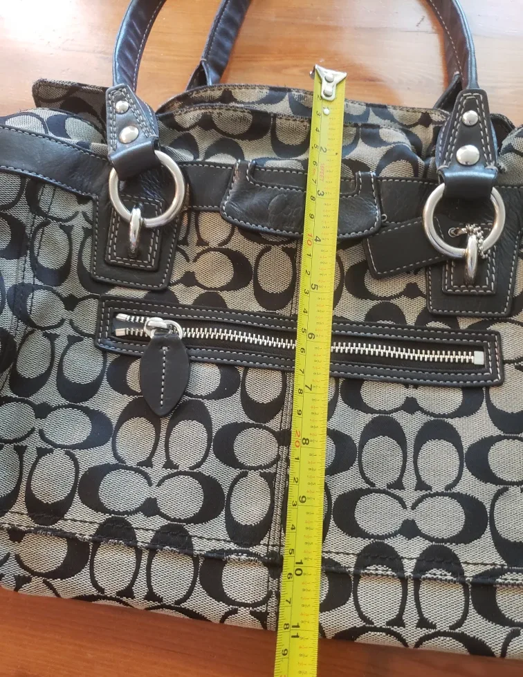 Coach Signature Black/Grey Tote Bag. image indicator(2)