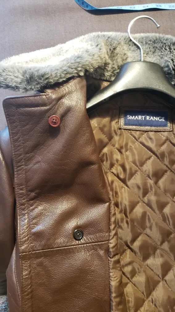 Smart Range Brown Leather Jacket - Size L thumbnail