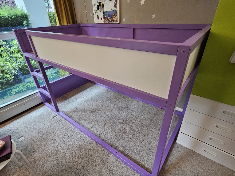 IKEA Kura Loft Bed Frame - Purple/White
