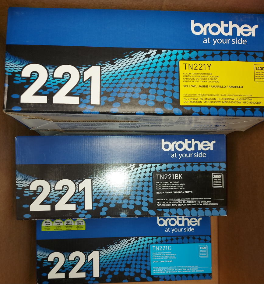 Brother TN221 Toner Cartridge Set - New in Box!
