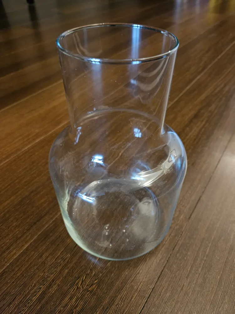 🇨🇦 Clear Glass Carafe / Vase 9" tall thumbnail