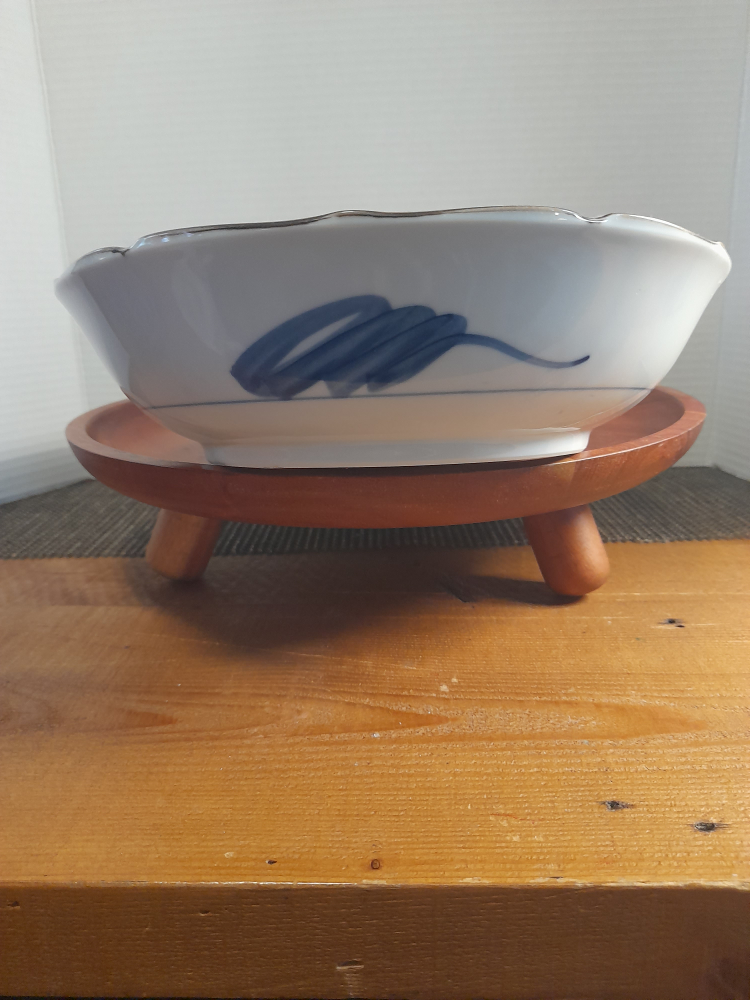 Vintage Blue & White Decorative Bowl - photo 4