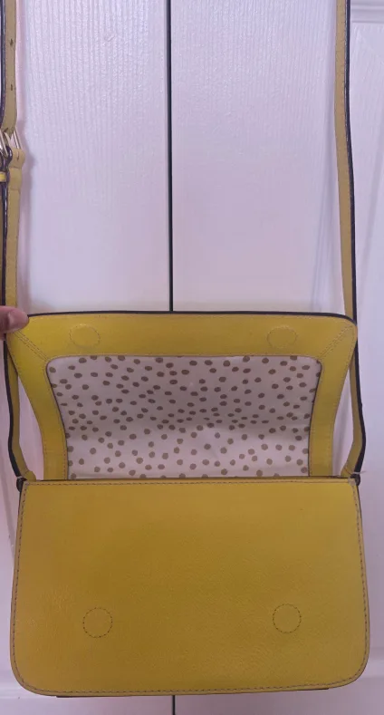 Kate Spade Yellow Leather Crossbody Bag image indicator(2)