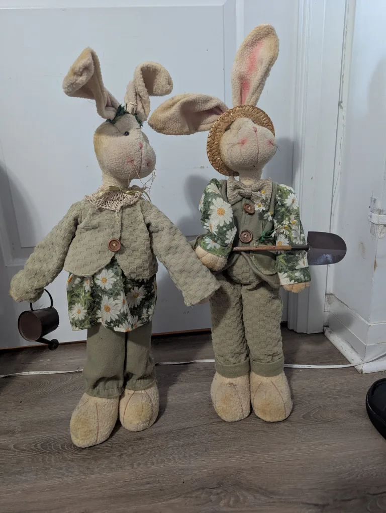 Easter Bunny Figurines - Set of 2 thumbnail