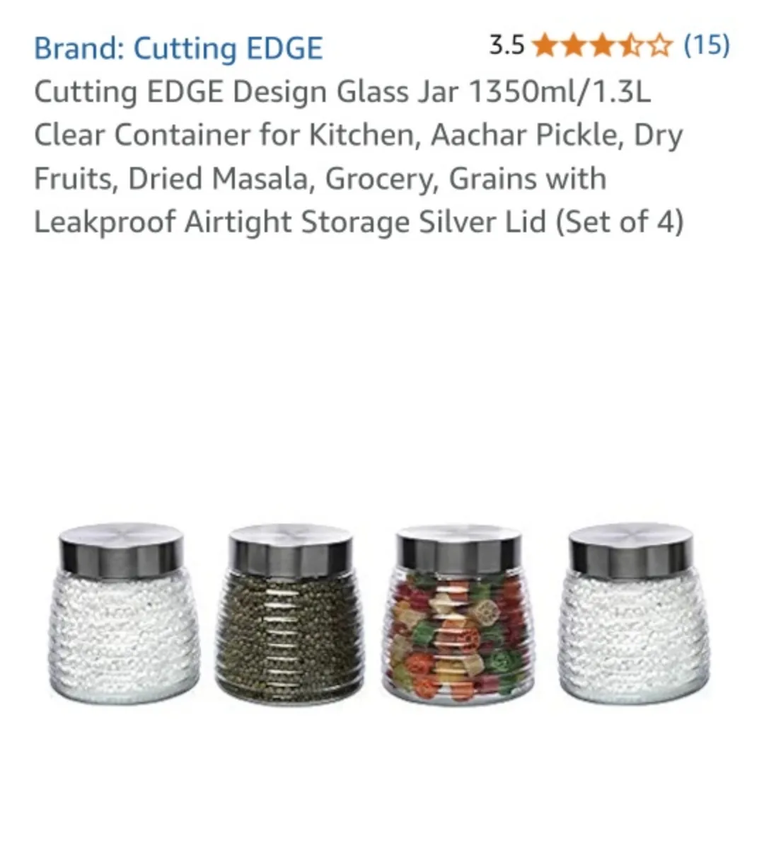 4 Glass Jars thumbnail