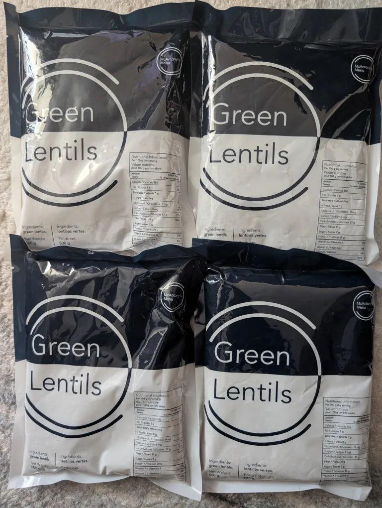 McAntony's Menu Green Lentils, 500g - 4 Pack thumbnail