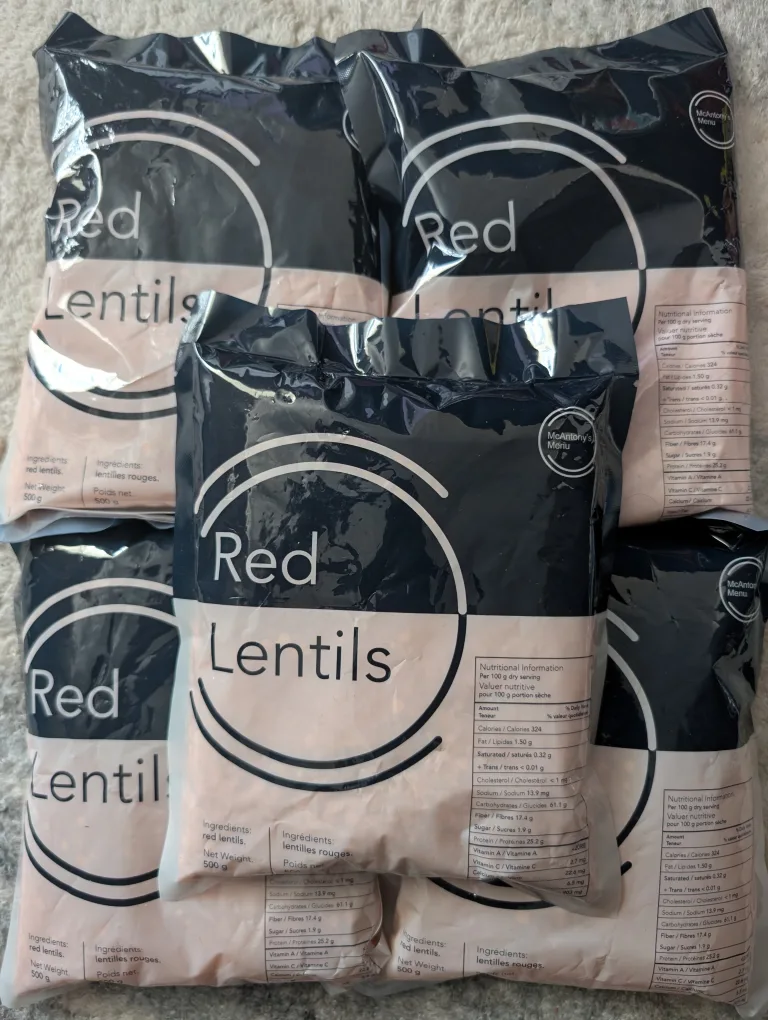 McAntony's Menu Red Lentils, 500g - 5 pack thumbnail