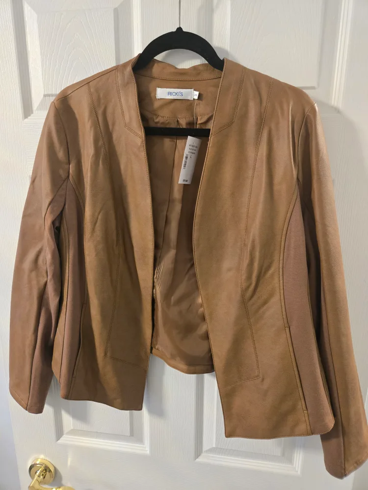 Ricki's Brown Faux Leather Jacket - Size L image indicator(8)