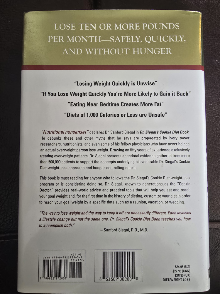 Dr. Siegal's Cookie Diet Book - photo 2
