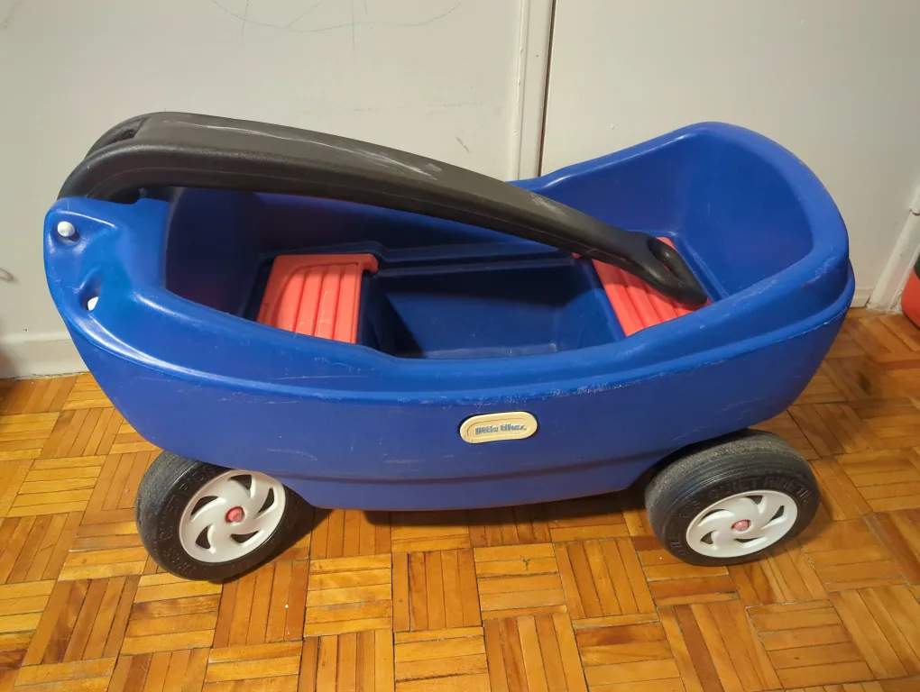 Little Tikes Blue Wagon with Seats thumbnail