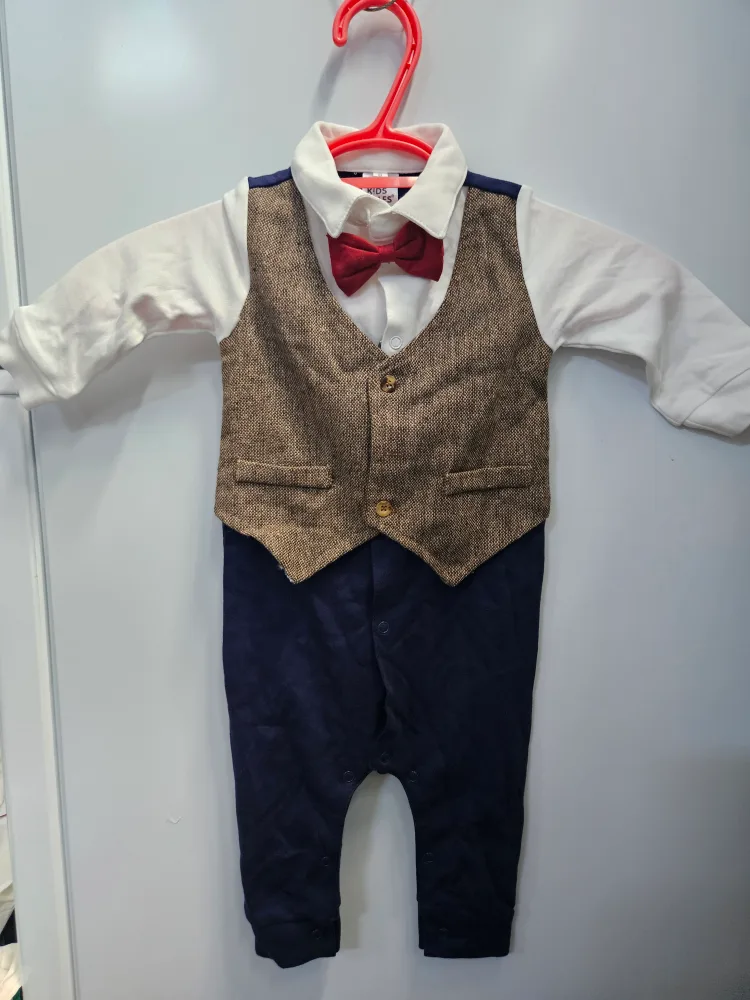 Kids Tales Baby Tuxedo Romper - Size 9 Months thumbnail