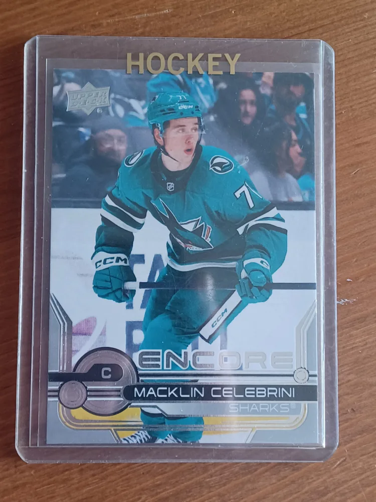 Macklin Celebrini Sharks Hockey Card thumbnail