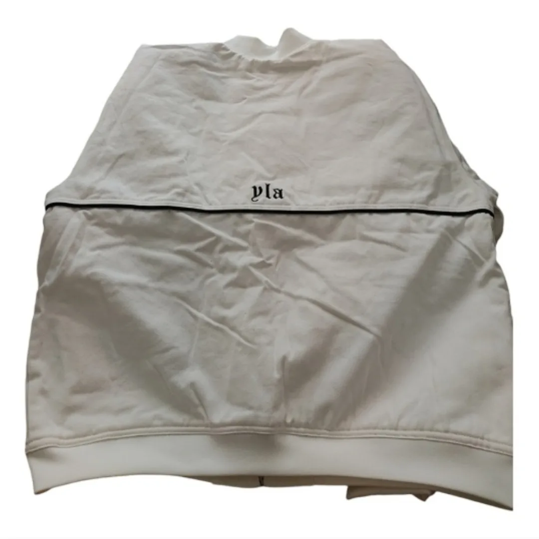 YOUNGLA White Bomber Jacket image indicator(3)