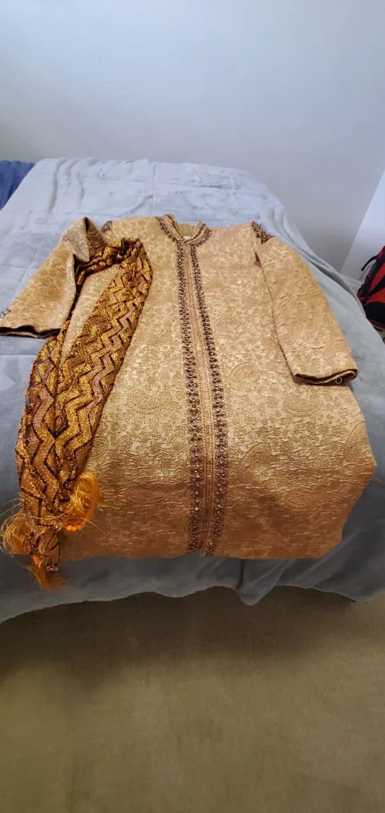 kids Sherwani Set - Gold Colour thumbnail