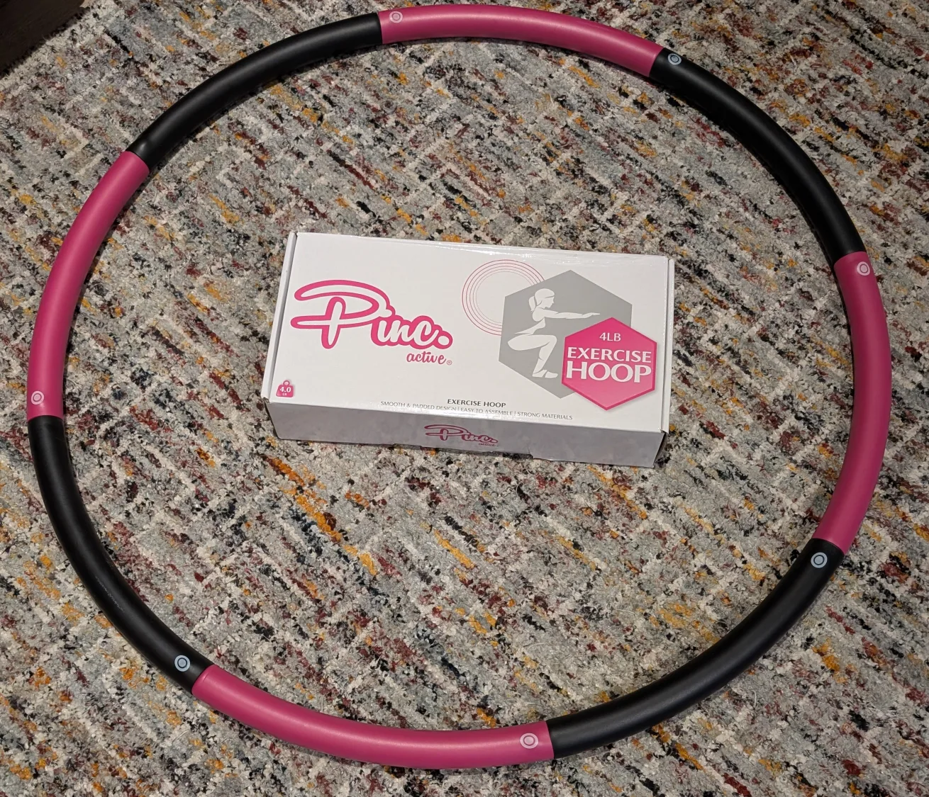 Pinc. Active 4LB Exercise Hoop - Pink/Black image indicator(2)