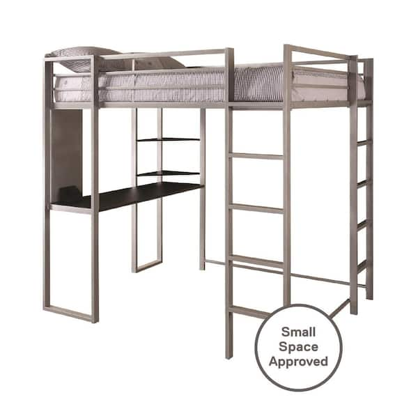Metal loft bed with desk - photo 4