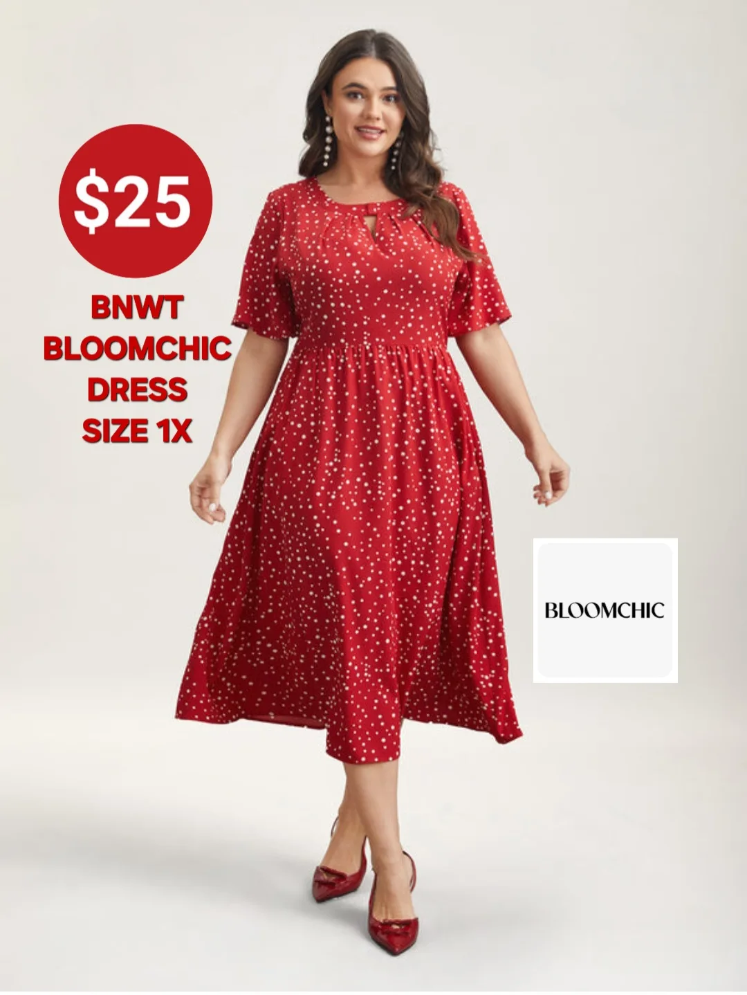Red Bloomchic Dress  - BRAND NEW W/ TAGS thumbnail